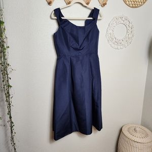 Jenny Packham Off-The-Shoulder Midi Dress In Midnight Style JP1018 10 NWT